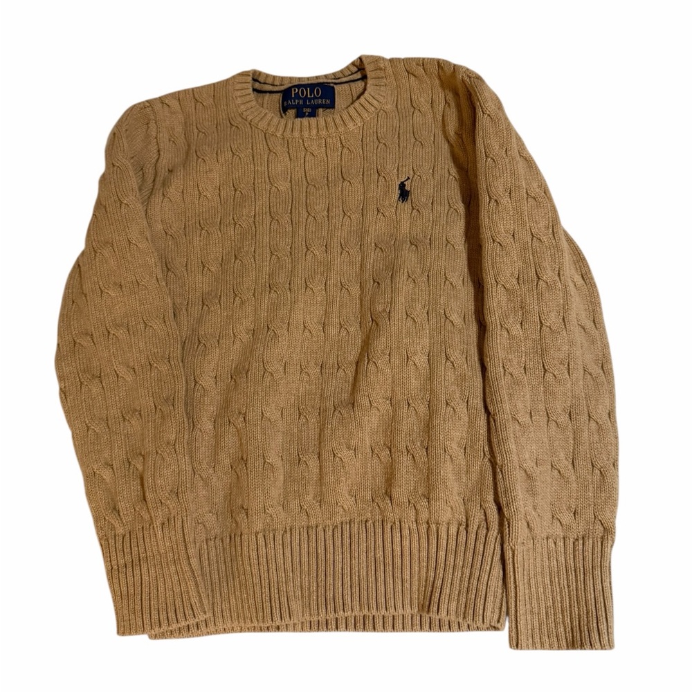 Polo by Ralph Lauren Kids Camel Cable Knit Sweater